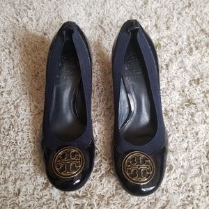 Navy Tory Burch Caroline heels